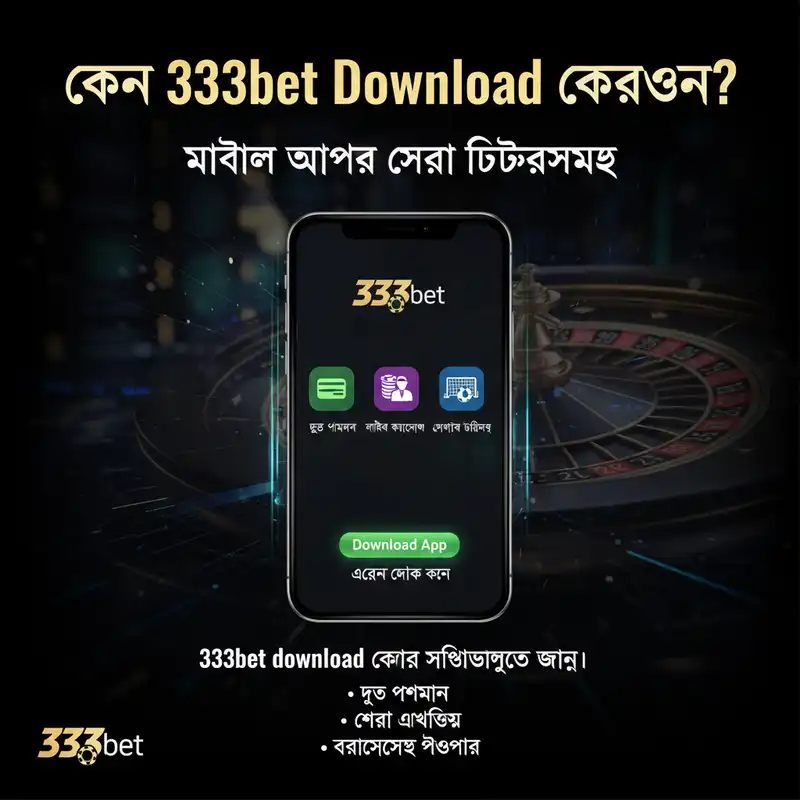 333bet মোবাইল অ্যাপ ফিচার ব্যানার